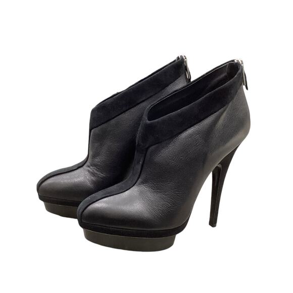 Yves Saint Laurent Booties Women’s Size 10.5 Leather Pump with Suede in Black - Picture 1 of 5